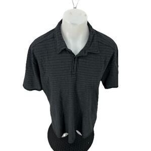 Buckle Black Size XXL Men Athletic Fit Polo T-shirt Short Sleeve Striped E15